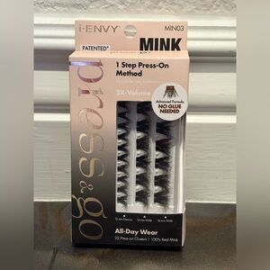 Effortless i-ENVY Press & Go Mink Eyelashes 1-Step Application All-Day Wear 2X